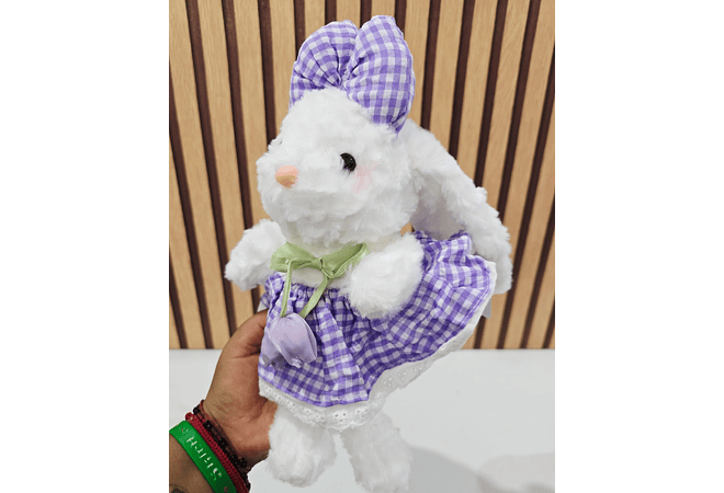 PELUCHE CONEJITA CON VESTIDO 👗 🐰
