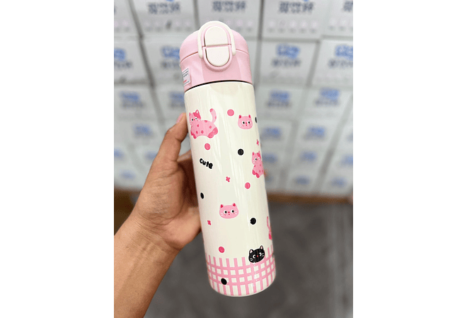 TERMO PREMIUM 500ML KAWAII  CUTE ANIMALITOS DE MOD# Y-010
