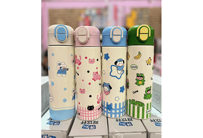 TERMO PREMIUM 500ML KAWAII  CUTE ANIMALITOS DE MOD# Y-010