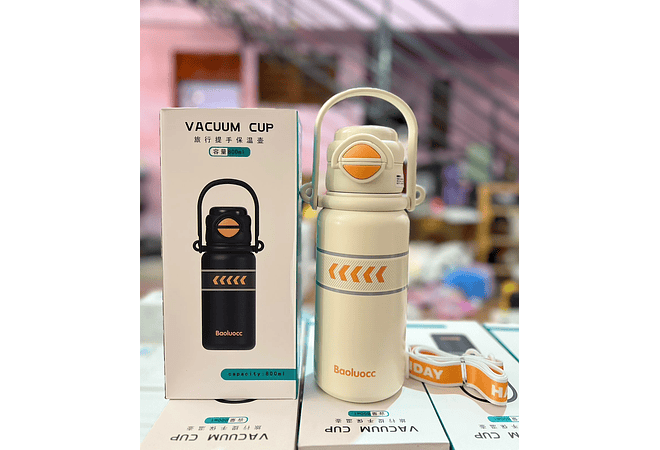 TERMO PREMIUM DE 800ML BAOLUOCC CON CORREA Y ASA DE MANO MOD# BOL-86151