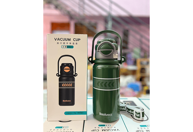 TERMO PREMIUM DE 800ML BAOLUOCC CON CORREA Y ASA DE MANO MOD# BOL-86151