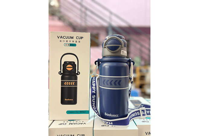 TERMO PREMIUM DE 800ML BAOLUOCC CON CORREA Y ASA DE MANO MOD# BOL-86151