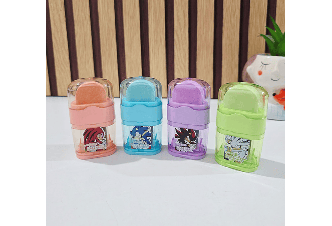 SACAPUNTAS/BORRADOR COLORES AL AZAR MOD# 6051