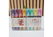 CAJITA CON 4 MARCATEXTOS GLITTER DOBLE PUNTA MOD# 51072