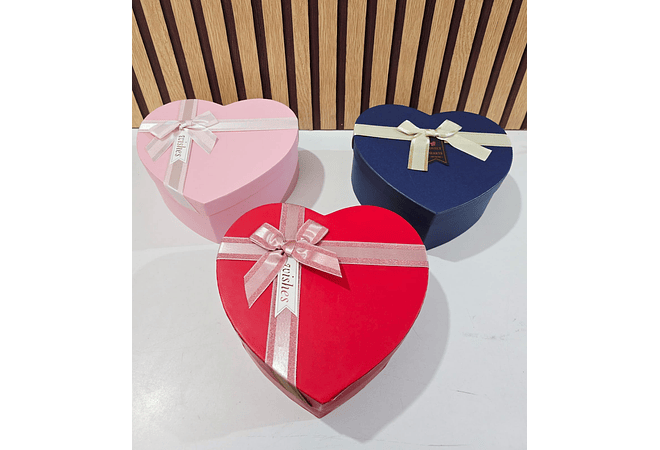 JUEGO DE 3 CAJITAS EN FORMA DE CORAZÓN PARA REGALO DE DIFERENTES TAMAÑOS 🎁