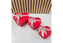 JUEGO DE 3 CAJITAS EN FORMA DE CORAZÓN PARA REGALO DE DIFERENTES TAMAÑOS 🎁