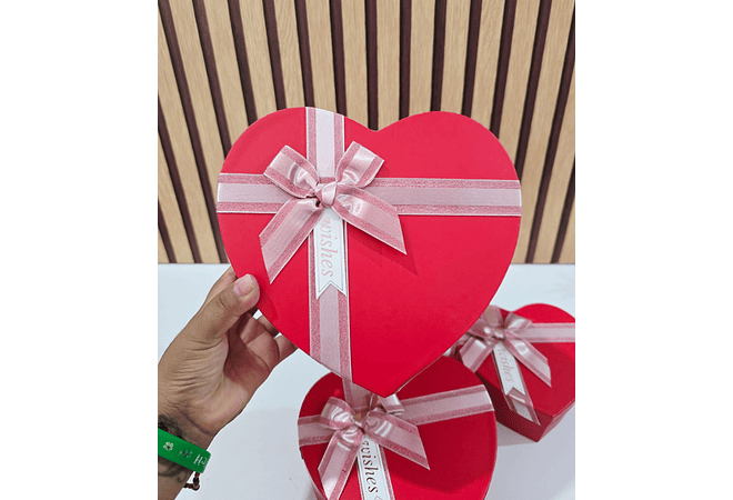 JUEGO DE 3 CAJITAS EN FORMA DE CORAZÓN PARA REGALO DE DIFERENTES TAMAÑOS 🎁
