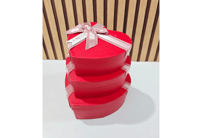 JUEGO DE 3 CAJITAS EN FORMA DE CORAZÓN PARA REGALO DE DIFERENTES TAMAÑOS 🎁