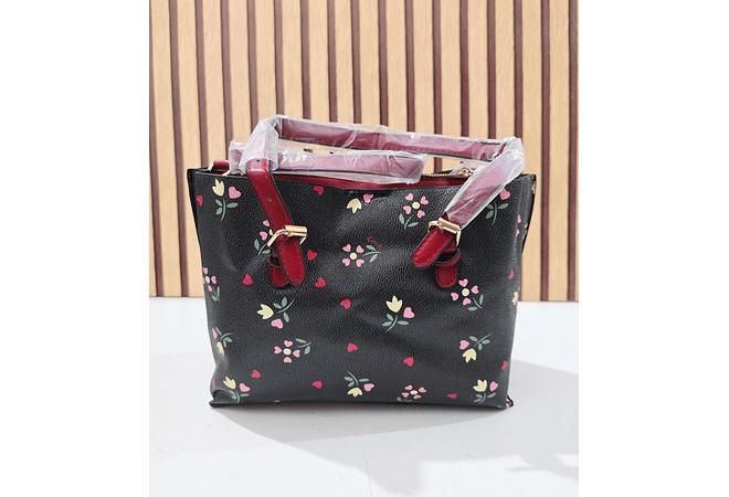 🍓🍒🌸 BOLSA DE MANO COACH TEMÁTICA FLORES / FRUTAS (INCLUYE COLGANTE) MOD #113   🌸🍒🍓