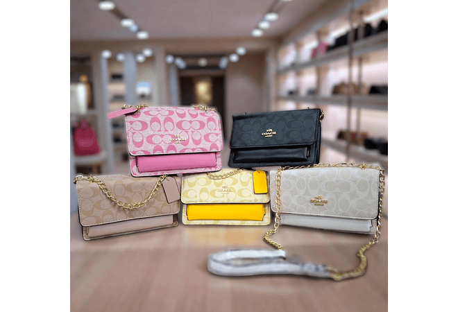 CROSSBODY BAG COACH CON COLGANTE Y CADENA MOD #114 