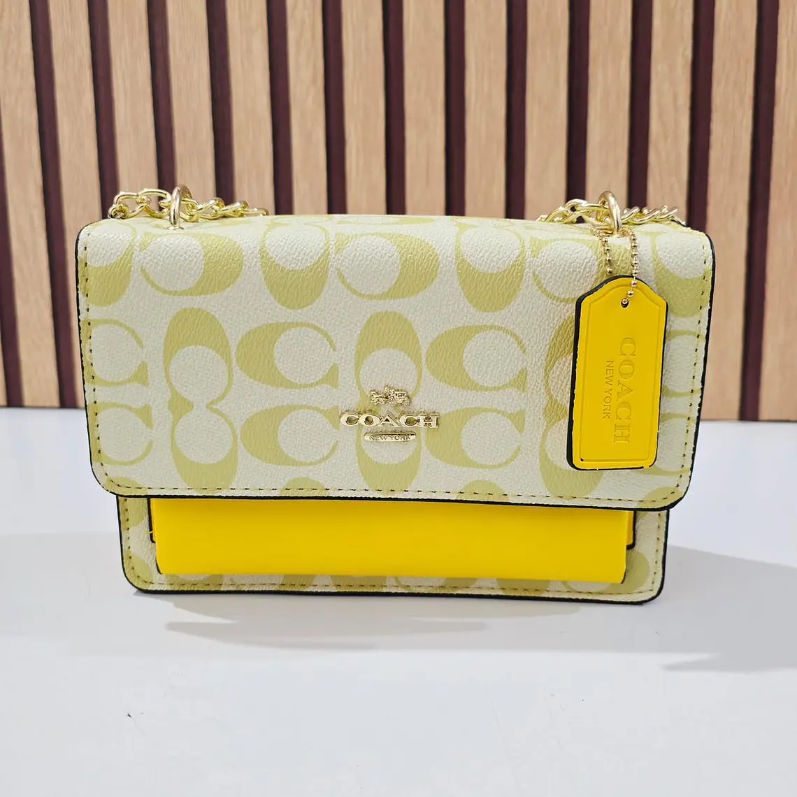 CROSSBODY BAG COACH CON COLGANTE Y CADENA MOD #114  4