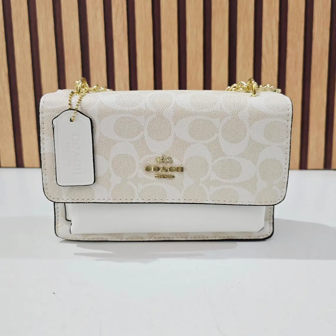 CROSSBODY BAG COACH CON COLGANTE Y CADENA MOD #114  5