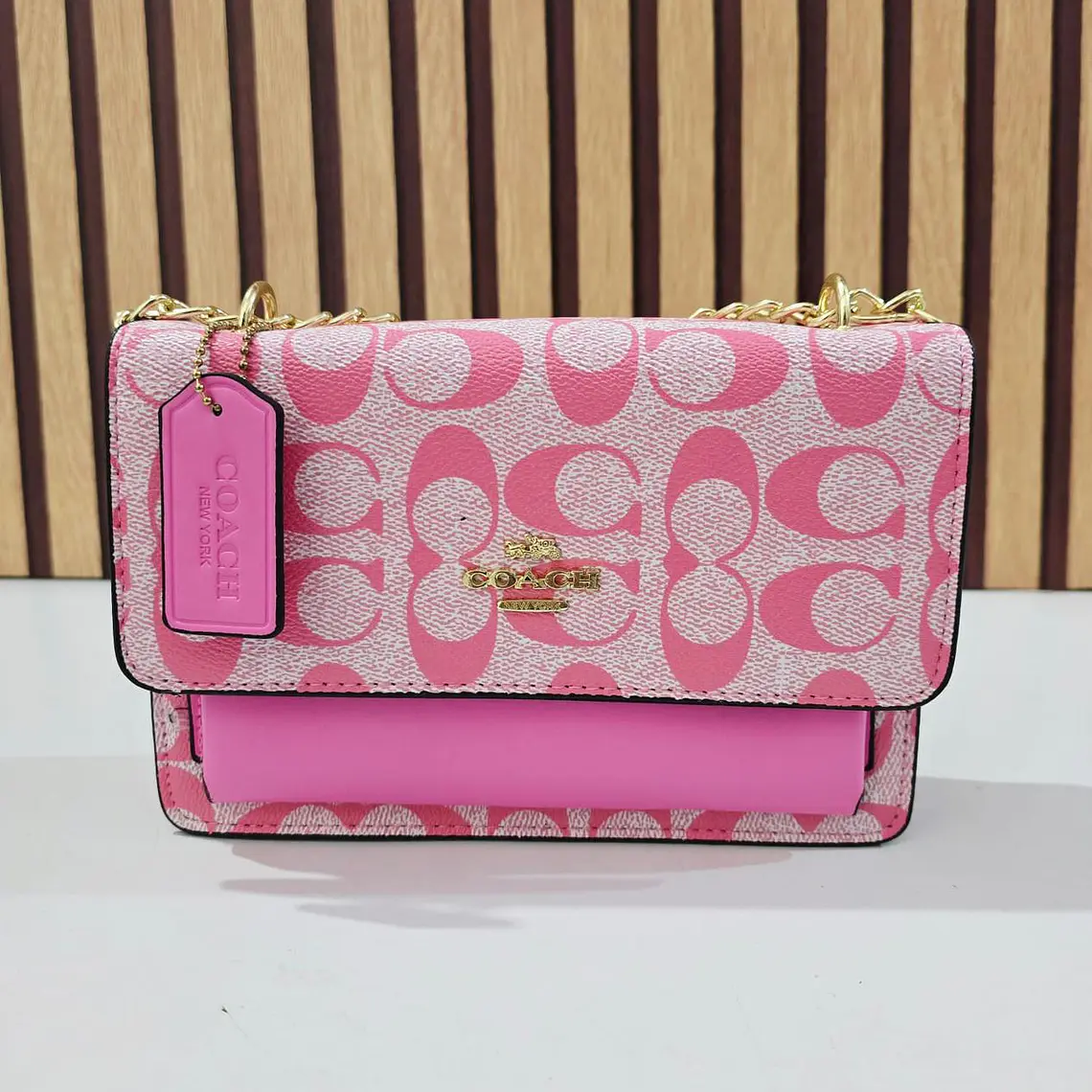 CROSSBODY BAG COACH CON COLGANTE Y CADENA MOD #114  6