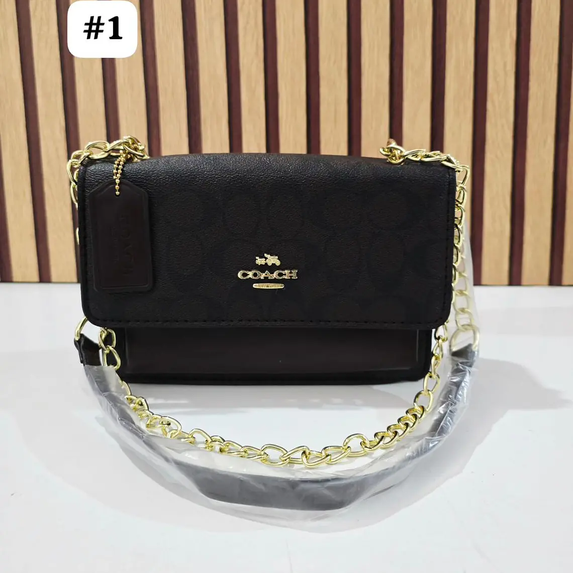 CROSSBODY BAG COACH CON COLGANTE Y CADENA MOD #114  7
