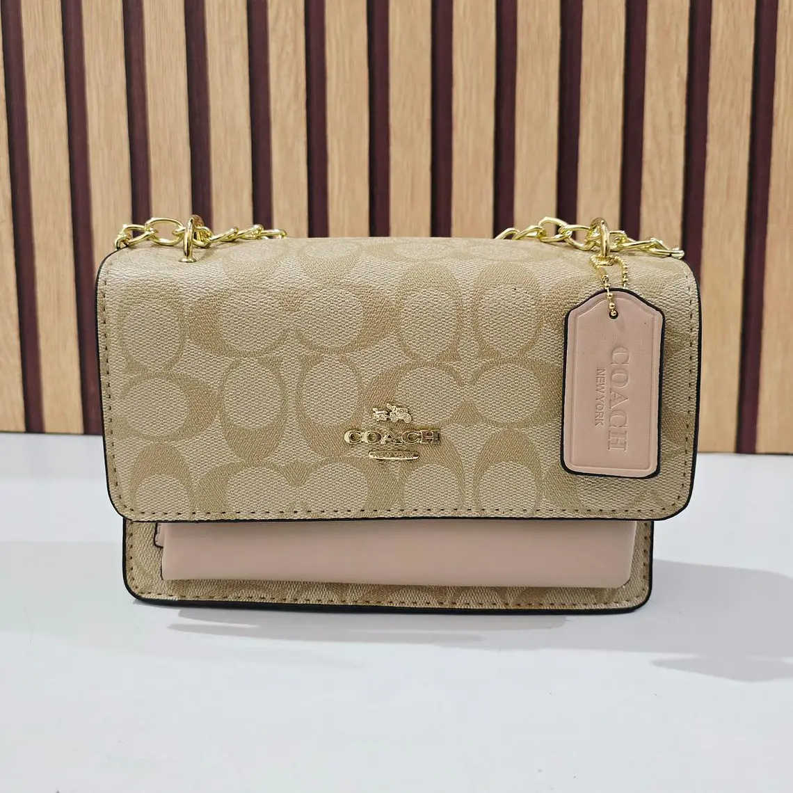 CROSSBODY BAG COACH CON COLGANTE Y CADENA MOD #114  9