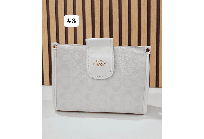 BOLSA COACH CON COLGANTE, CORREA Y CADENA MOD #115