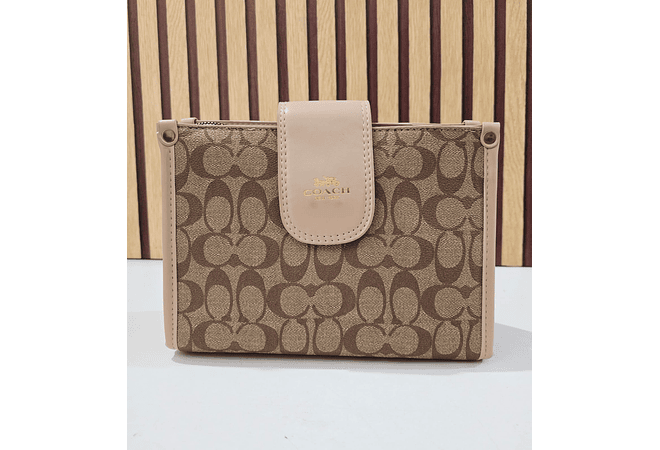 BOLSA COACH CON COLGANTE, CORREA Y CADENA MOD #115