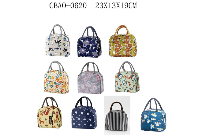 🌸 LONCHERITA TERMICA ESTAMPADOS VARIOS  AL AZAR MOD# CBAO-0620
