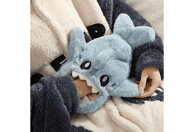 🦈 BOLSA PARA AGUA CALIENTE EN FORMA DE TIBURÓN PARA ALIVIAR DOLORES Y MOLESTIAS 🦈 ♨️