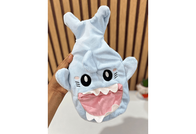 🦈 BOLSA PARA AGUA CALIENTE EN FORMA DE TIBURÓN PARA ALIVIAR DOLORES Y MOLESTIAS 🦈 ♨️
