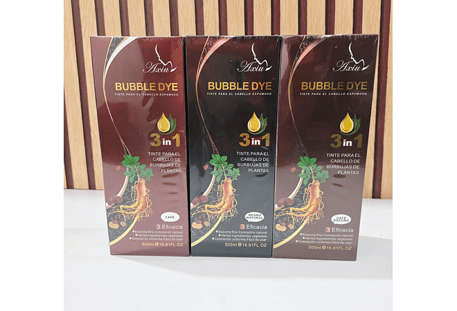 TINTE PARA CABELLO ESPUMOSO DE 500ML "BUBBLE BYE MOD# GRFOO20X (nuevos colores)