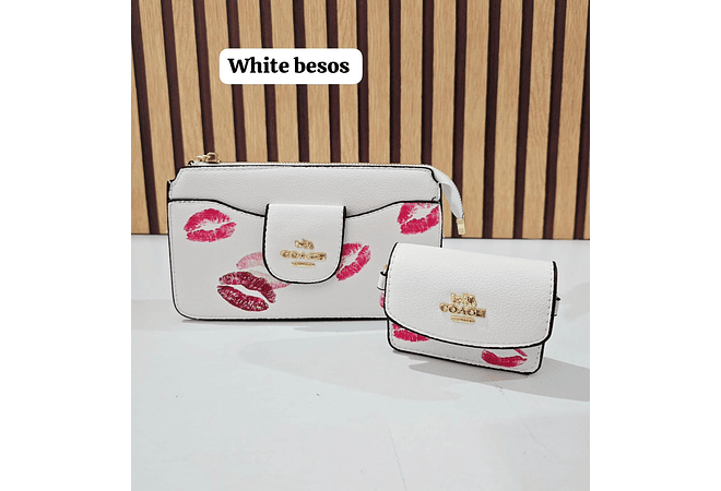 🍒DUO CROSS BODY + MONEDERITO IMITACIÓN COACH MOD# LCC-330   🍒