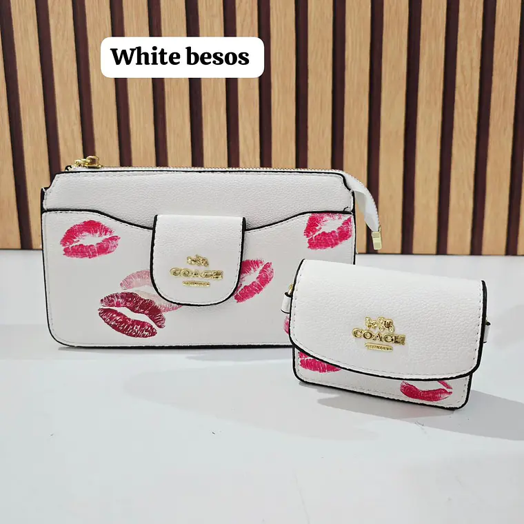 🍒DUO CROSS BODY + MONEDERITO IMITACIÓN COACH MOD# LCC-330   🍒 REINGRESO 4