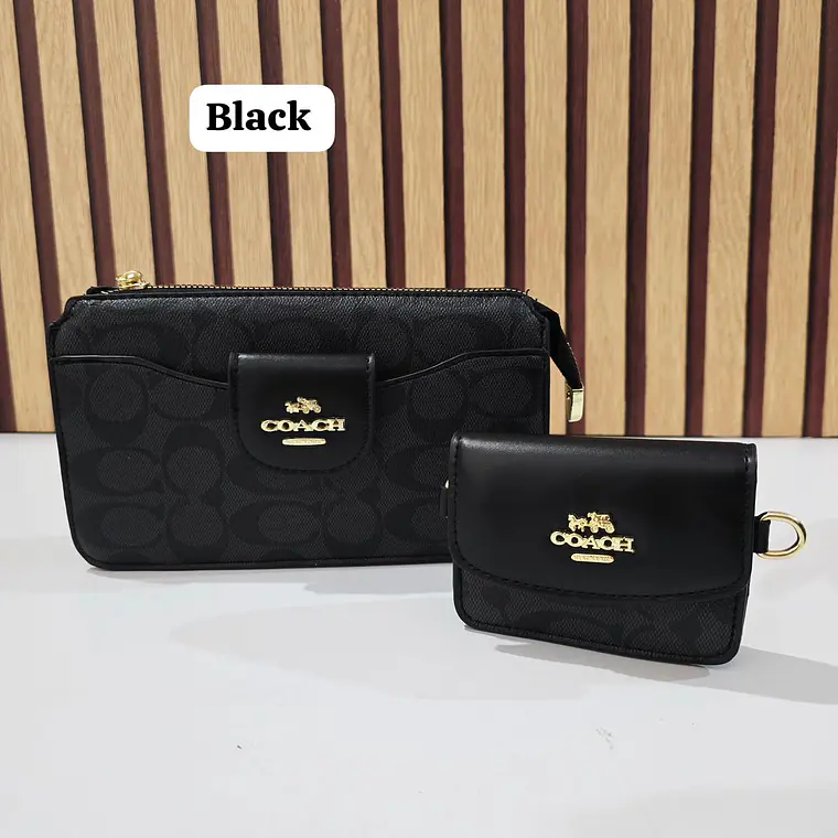 🍒DUO CROSS BODY + MONEDERITO IMITACIÓN COACH MOD# LCC-330   🍒 REINGRESO 5