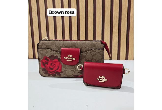 🍒DUO CROSS BODY + MONEDERITO IMITACIÓN COACH MOD# LCC-330   🍒