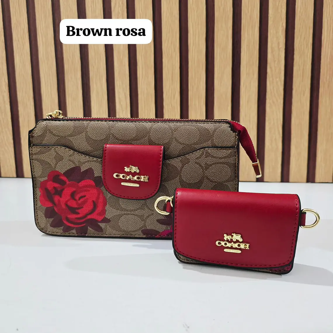 🍒DUO CROSS BODY + MONEDERITO IMITACIÓN COACH MOD# LCC-330   🍒 REINGRESO 7
