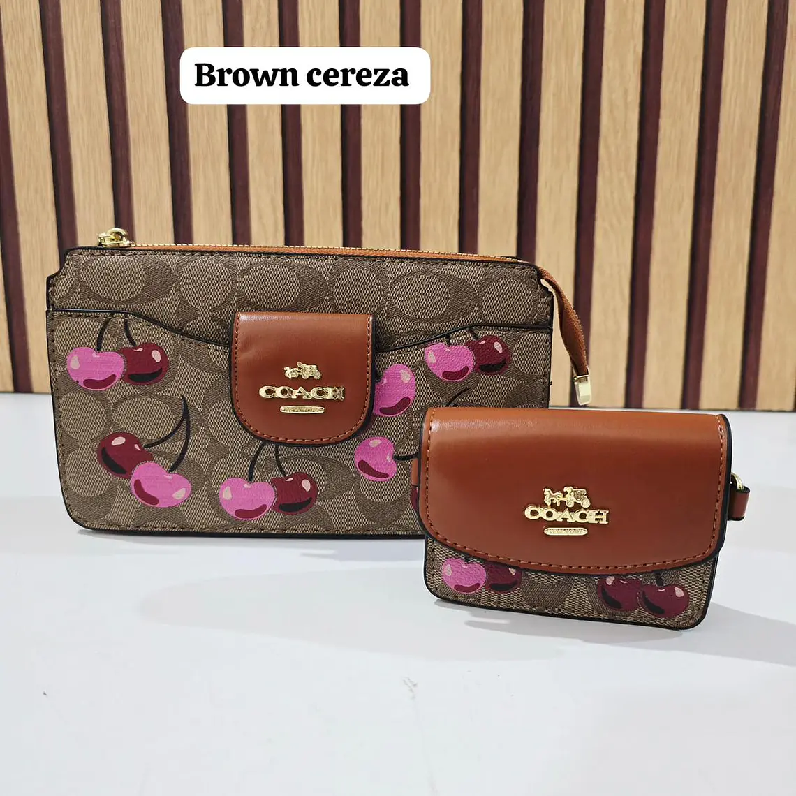🍒DUO CROSS BODY + MONEDERITO IMITACIÓN COACH MOD# LCC-330   🍒 REINGRESO 8