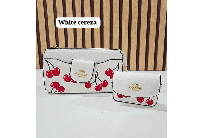 🍒DUO CROSS BODY + MONEDERITO IMITACIÓN COACH MOD# LCC-330   🍒
