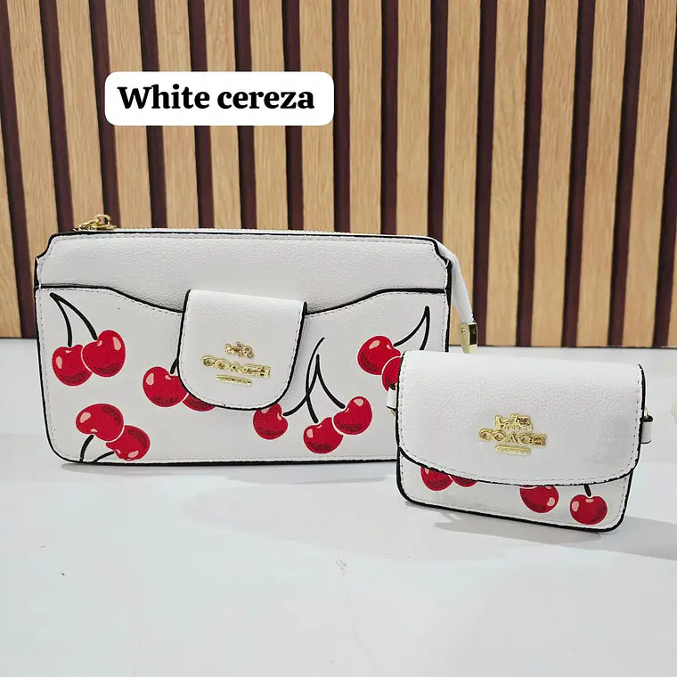 🍒DUO CROSS BODY + MONEDERITO IMITACIÓN COACH MOD# LCC-330   🍒 REINGRESO 9