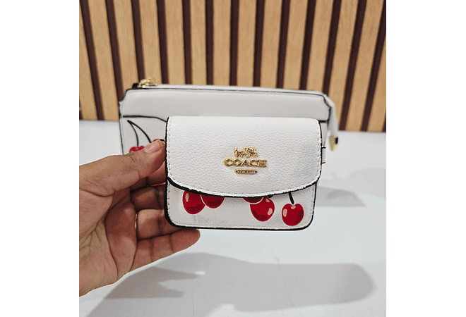 🍒DUO CROSS BODY + MONEDERITO IMITACIÓN COACH MOD# LCC-330   🍒