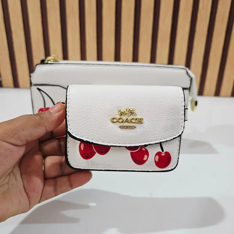 🍒DUO CROSS BODY + MONEDERITO IMITACIÓN COACH MOD# LCC-330   🍒 REINGRESO 10