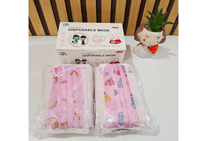 CAJITA CON 50 CUBREBOCAS INFANTIL ESTAMPADO AL AZAR (CAJITA ROJA) MOD# TTP