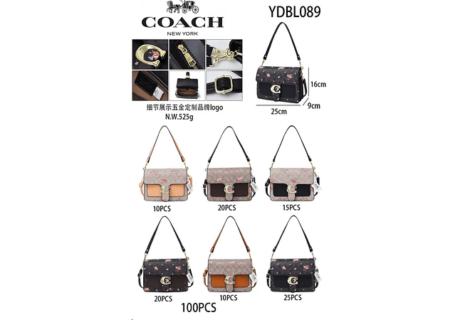 CROSS BODY COACH (BROCHE C) MOD# YDBL089