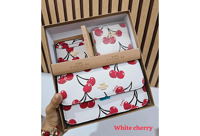 SET DE 3PZ CROSS BODY + MONEDERO+ TARJETERO IMITACIÓN COACH MOD# YDBL115