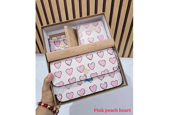 SET DE 3PZ CROSS BODY + MONEDERO+ TARJETERO IMITACIÓN COACH MOD# YDBL115