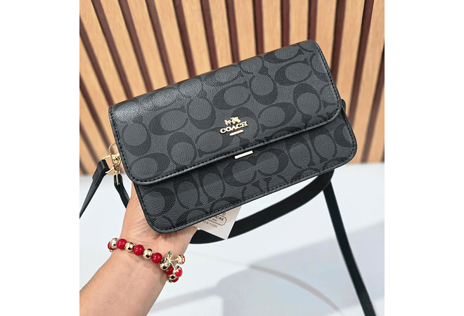 SET DE 3PZ CROSS BODY + MONEDERO+ TARJETERO IMITACIÓN COACH MOD# YDBL115