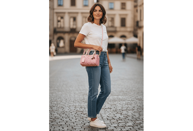 BOLSO DE MANO  IMITACIÓN COACH CON LLAVERO MOD# YDBL074