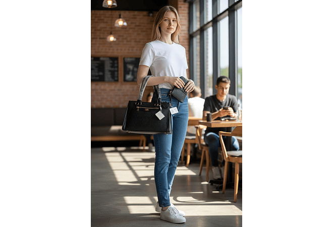 BOLSO + MONEDERO IMITACIÓN COACH MOD# H042-1