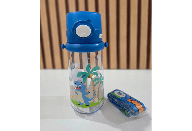 BOTECITO PARA AGUA DE 580ML ESTAMPADO ANIMALITOS  MOD# LF-2047🐼 🦫 🦄🦖