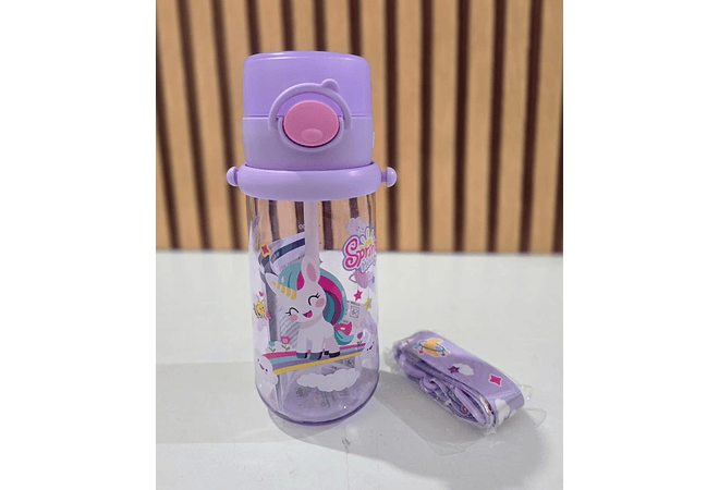 BOTECITO PARA AGUA DE 580ML ESTAMPADO ANIMALITOS  MOD# LF-2047🐼 🦫 🦄🦖