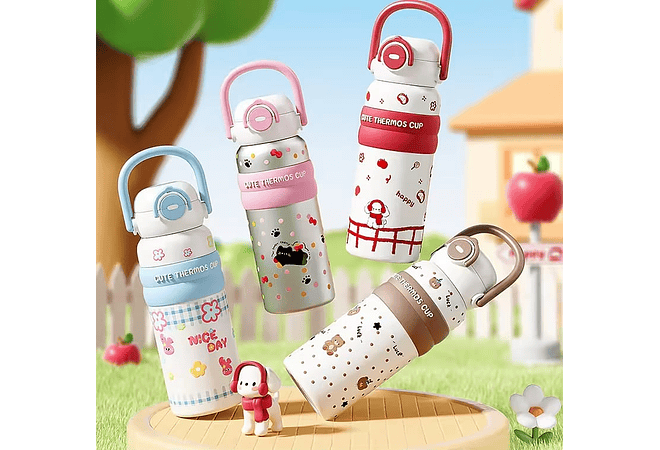 🍎🌸 TERMO CUTE ESTAMPADOS 650 MLMOD #Y-006  🍎🌸