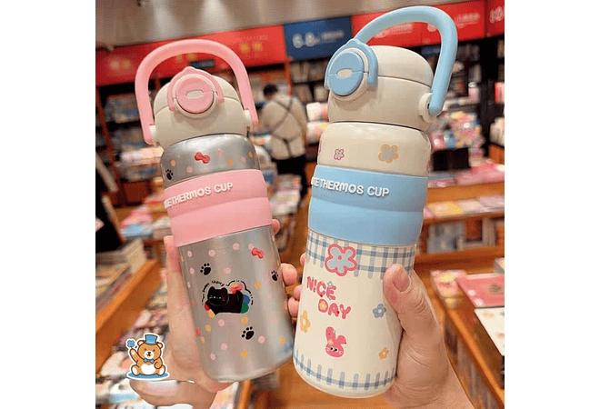 🍎🌸 TERMO CUTE ESTAMPADOS 650 MLMOD #Y-006  🍎🌸