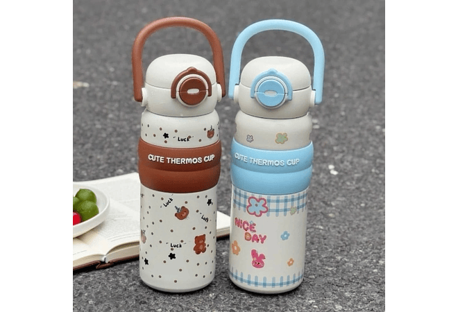 🍎🌸 TERMO CUTE ESTAMPADOS 650 MLMOD #Y-006  🍎🌸