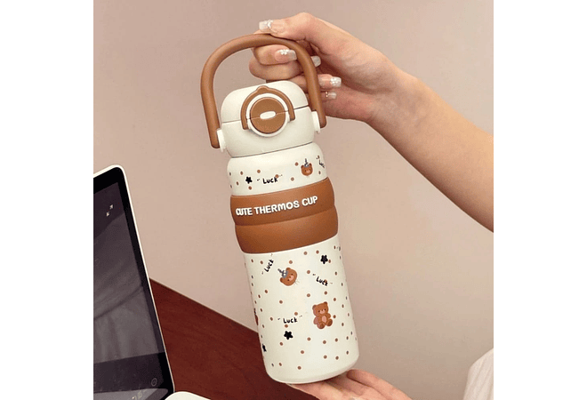 🍎🌸 TERMO CUTE ESTAMPADOS 650 MLMOD #Y-006  🍎🌸