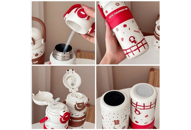 🍎🌸 TERMO CUTE ESTAMPADOS 650 MLMOD #Y-006  🍎🌸