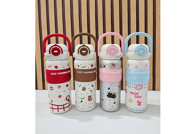 🍎🌸 TERMO CUTE ESTAMPADOS 650 MLMOD #Y-006  🍎🌸